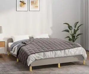 vidaXL Pătură grea, gri, 137x200 cm, 6 kg, material textil
