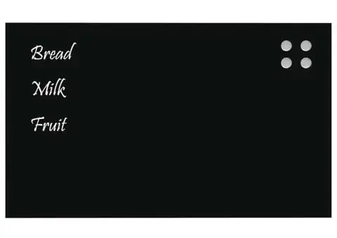 Placă magnetică de perete neagră 100x60 cm sticlă securizată - 3/5