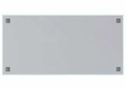 Tablă magnetică de perete, alb, 100x50 cm, sticlă securizată - 4/5