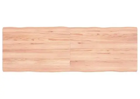 Blat masă, 120x40x(2-4) cm, maro, lemn tratat contur organic - 1/5