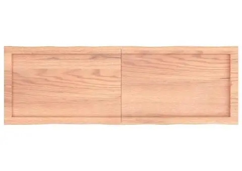 Blat masă, 120x40x(2-4) cm, maro, lemn tratat contur organic - 3/5