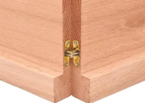 Blat masă, 120x40x(2-4) cm, maro, lemn tratat contur organic - 4/5