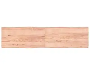 vidaXL Blat masă, 200x50x(2-4) cm, maro, lemn tratat contur organic