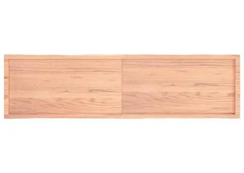 Blat masă, 200x50x(2-4) cm, maro, lemn tratat contur organic - 3/5