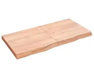 vidaXL Raft de perete maro deschis 120x60x(2-6) cm lemn stejar tratat