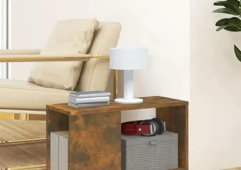 Comodă TV, stejar fumuriu, 60x24x32 cm, lemn compozit - 3/5