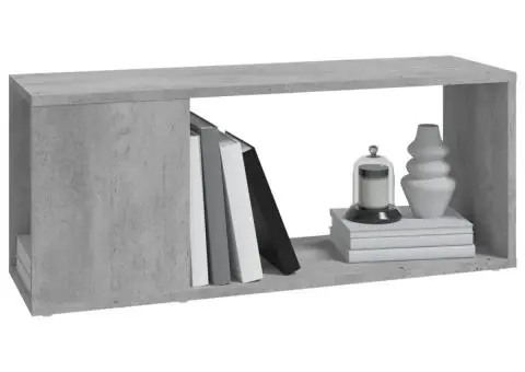 Comodă TV, gri beton, 80x24x32 cm, PAL - 4/5