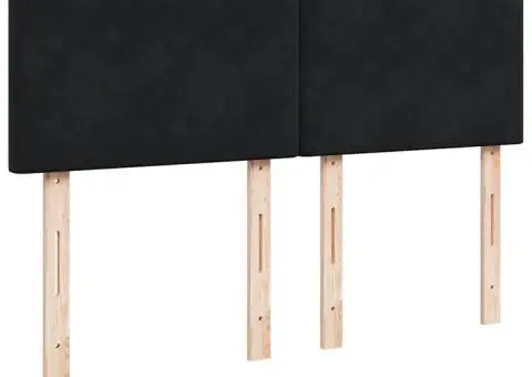 Pat box spring cu saltea, negru, 140x190 cm, catifea - 5/5