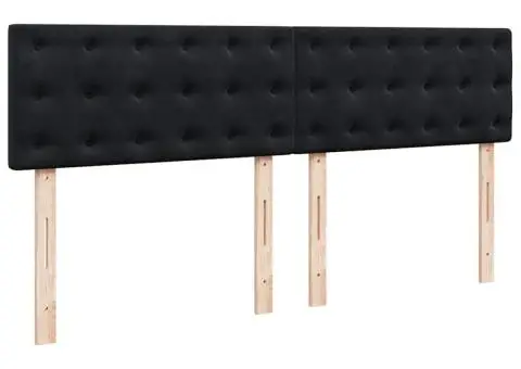 Pat box spring cu saltea, negru, 180x200 cm, catifea - 5/5