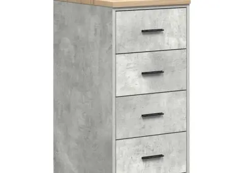 Dulap depozitare garaj Beton Gri 40x51x85 cm lemn masiv de pin - 4/5