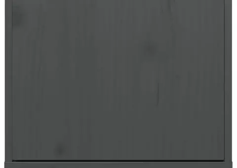 Noptiere, 2 buc., gri, 40x30x40 cm, lemn masiv de pin - 3/5