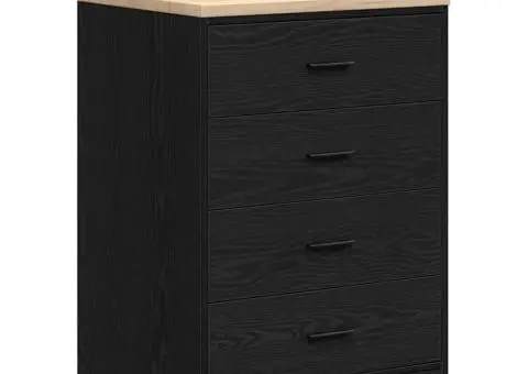 Dulap depozitare garaj negru 60x51x85 cm lemn masiv de pin - 4/5