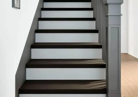 Trepte de scară 12 buc maro închis lemn masiv de stejar - 1/5