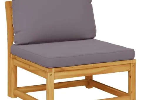 Set mobilier grădină cu perne, 8 piese, lemn masiv acacia - 3/5