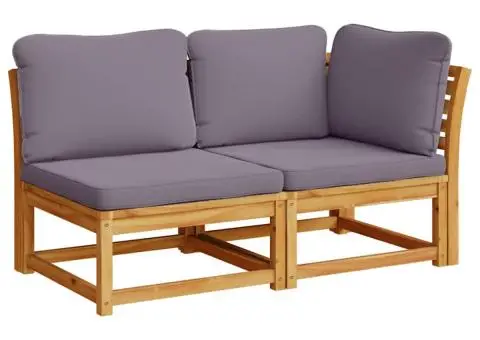 Set mobilier grădină cu perne, 8 piese, lemn masiv acacia - 5/5