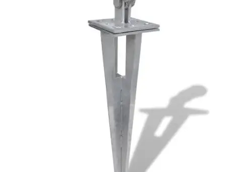 Țăruși stâlp de susținere, 2 buc., oţel - 4/5