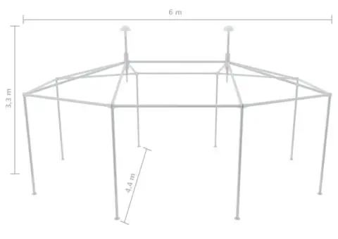 Cort Petrecere în Aer Liber Stâlpi Cort Set Accesorii pentru Asamblare - 4/4