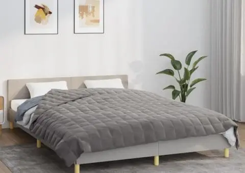 Pătură grea, gri, 200x220 cm, 9 kg, material textil - 1/5