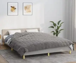 vidaXL Pătură grea, gri, 200x220 cm, 9 kg, material textil