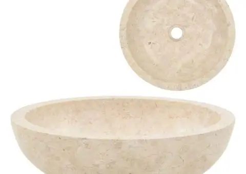 Chiuvetă, crem, 40 x 12 cm, marmură - 2/5