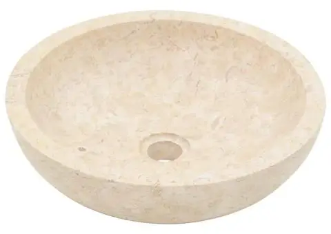 Chiuvetă, crem, 40 x 12 cm, marmură - 4/5