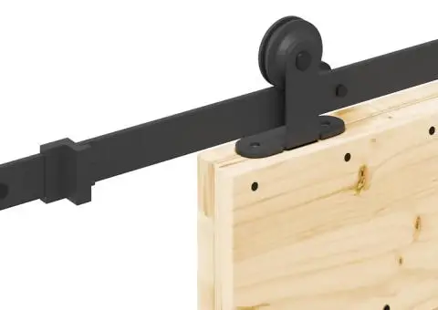 Ușă glisantă cu set de feronerie 70x210 cm, lemn masiv de pin - 5/5