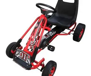 Kart copii cu pedale și scaun reglabil Roșu