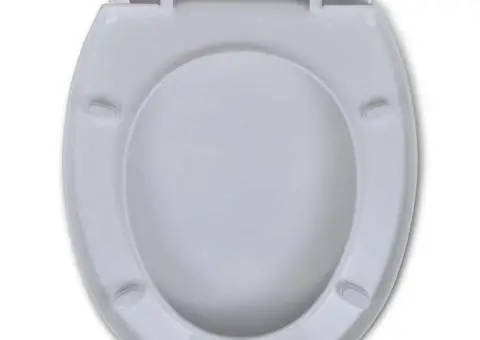 Capac WC cu închidere silențioasă, alb, oval - 5/5