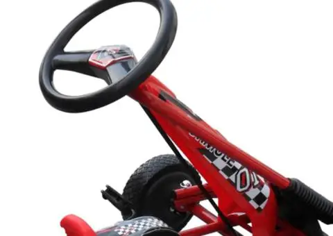 Kart copii cu pedale și scaun reglabil Roșu - 4/5