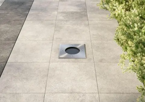 Lămpi de sol pentru exterior, 3 buc., pătrat - 2/5