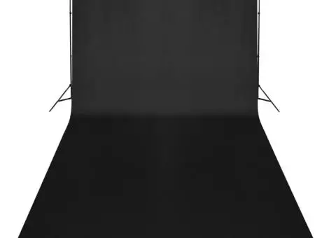 Fundal foto fără suport, negru, 300x300 cm, bumbac - 2/4