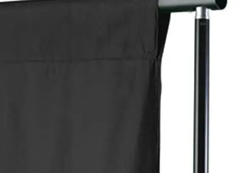 Fundal foto fără suport, negru, 300x300 cm, bumbac - 3/4