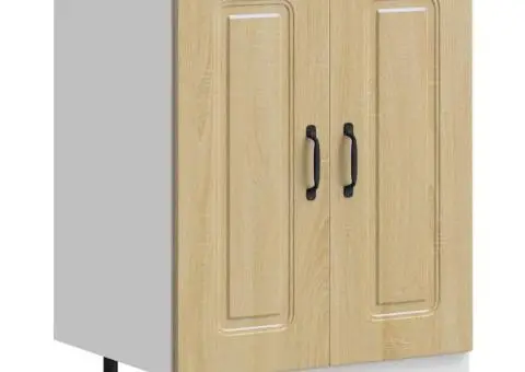 Dulap de bază pentru chiuvetă Stejar Sonoma Lemn prelucrat - 2/5