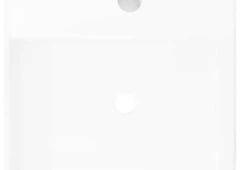 Chiuvetă pătrată din ceramică cu preaplin și scurgere 41 x 41 cm - 3/5