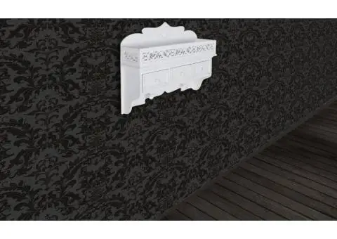 Raft/Cuier de perete, cu 3 sertare și 2 cârlige - 3/5