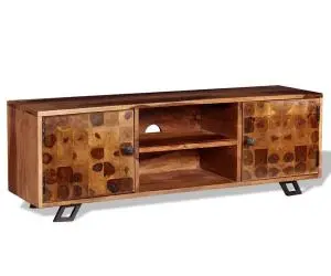 vidaXL Comodă TV din lemn de acacia masiv, 120 x 30 x 40 cm