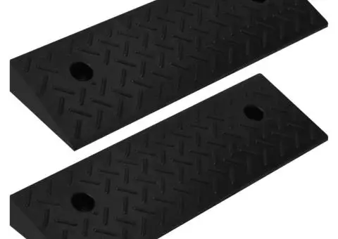 Rampe pentru bordură, 2 buc., 50x17,5x5 cm, cauciuc - 1/5