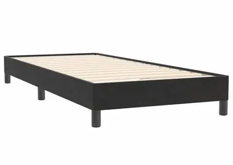 Pat box spring cu saltea, negru, 80x220 cm, catifea - 5/5