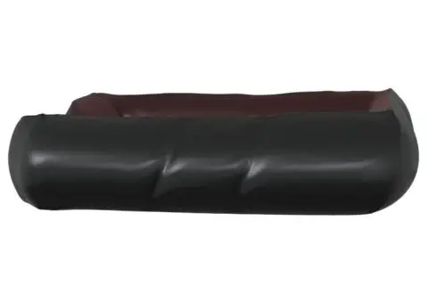 Pat pentru câini, negru și maro 105x80x25 cm piele ecologică - 5/5