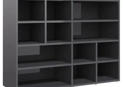 Dulap lateral, gri extralucios, 97x32x72 cm, PAL - 2/5