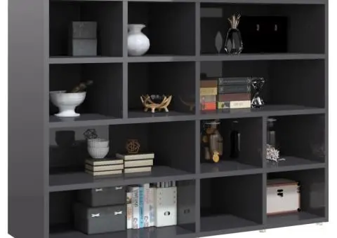 Dulap lateral, gri extralucios, 97x32x72 cm, PAL - 3/5