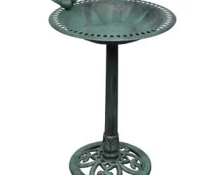 vidaXL Fântână pentru păsări cu păsări decorative