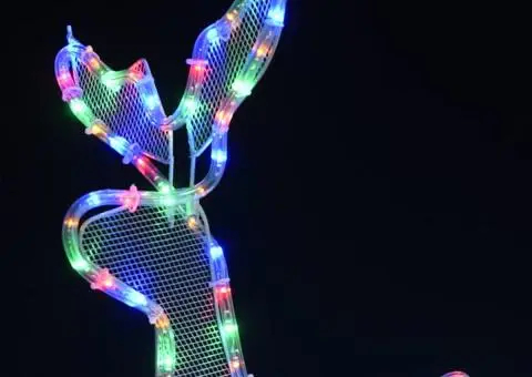 Instalație lumini Crăciun, ren și sanie cu plasă, 432 LED-uri - 4/5