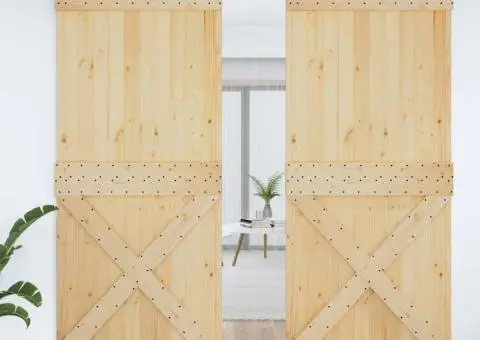 Ușă „NARVIK”, 95x210 cm, lemn masiv de pin - 3/5