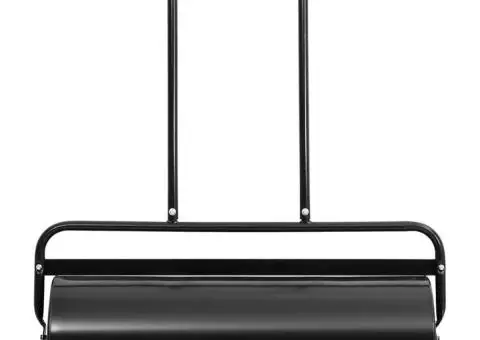 Tăvălug gazon pentru grădină de Împins, negru, 63 L, fier și oțel - 2/5