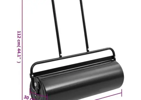 Tăvălug gazon pentru grădină de Împins, negru, 63 L, fier și oțel - 5/5