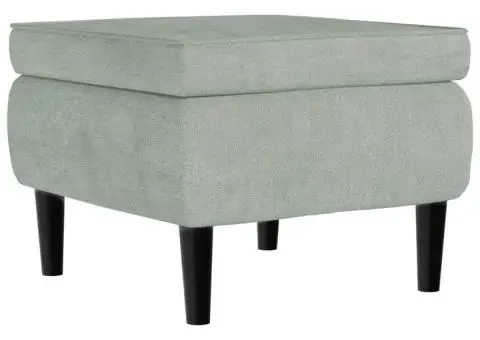 Scaun cu picioare din lemn, gri deschis, catifea - 2/5