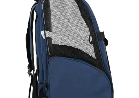 Cărucior pentru animale de companie 3 în 1, design albastru, 48x32x57 cm, material Oxford - 4/5