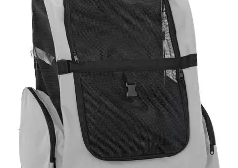 Cărucior pentru animale de companie 3 în 1, gri, 48x32x57 cm, material Oxford - 1/5