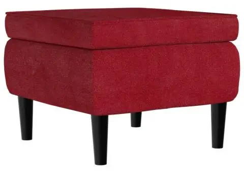 Scaun cu picioare din lemn, roșu vin, catifea - 2/5